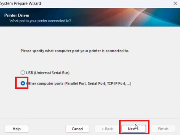 Install printer option