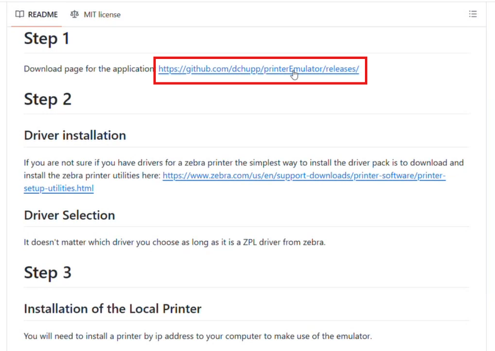 Download emulator from GitHub