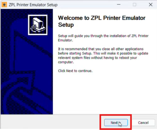 Run emulator installer