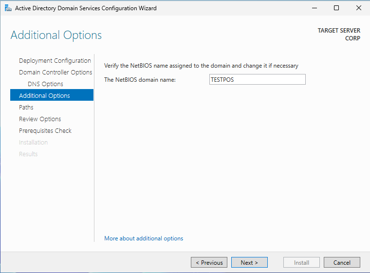 Additional Options