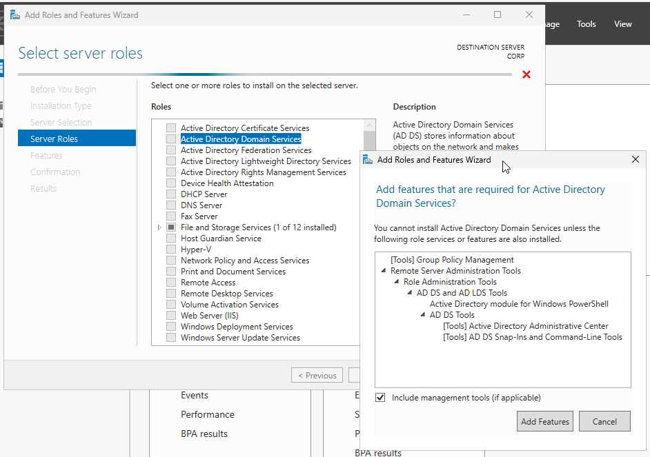 Active Directory role