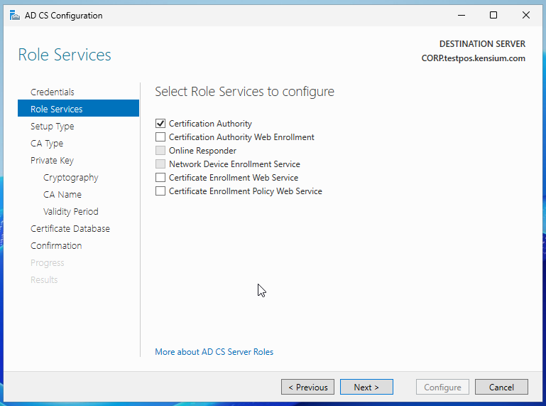 Configure CA