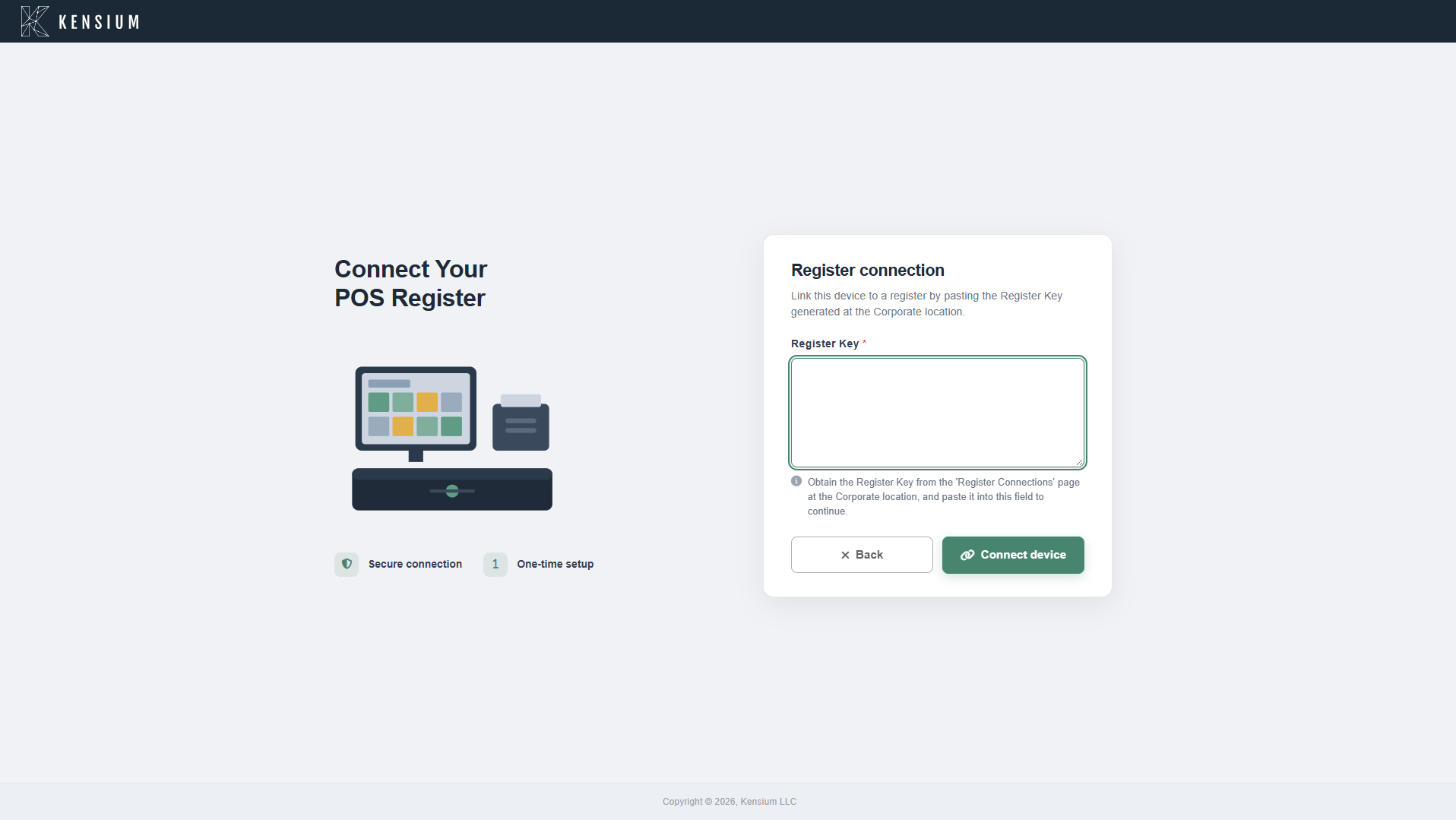Connect Register - Before Setup